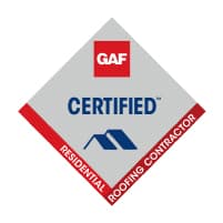 GAF Certified Residential Roofing Contractor logo.